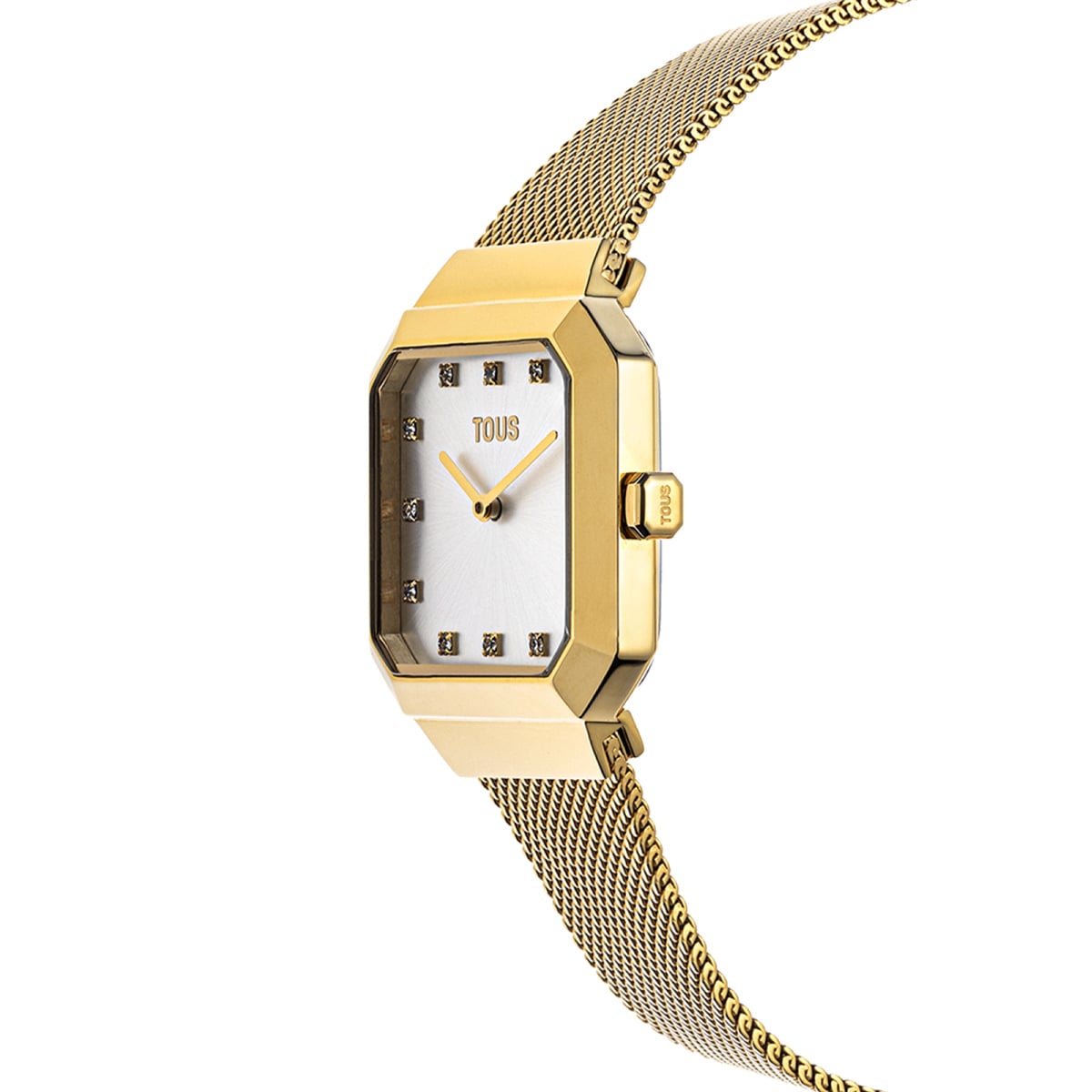 Karat Squared Analogue watch with gold-colored IPG steel wristband