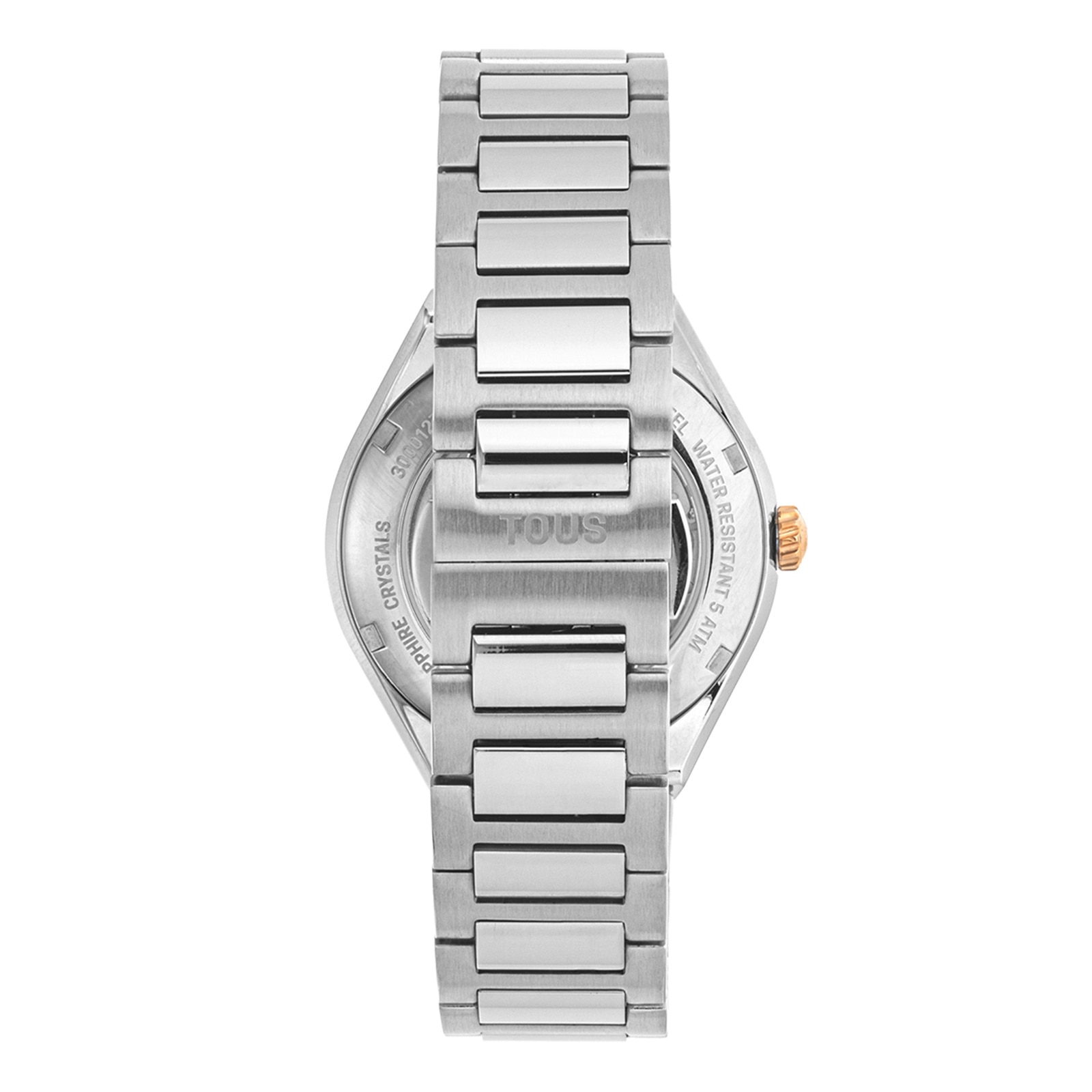 Reloj analógico con acero IPRG rosa y brazalete de acero Karat Round