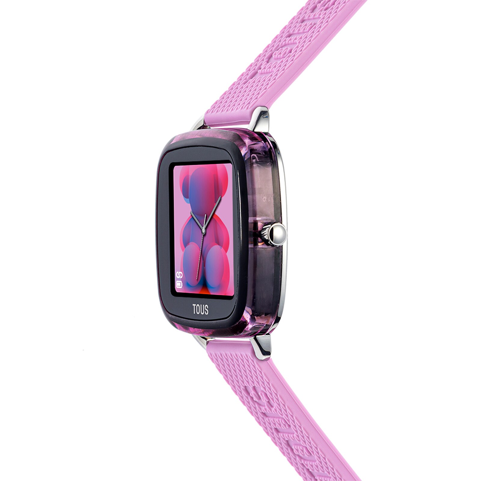 D-Connect Smartwatch with pink silicone strap