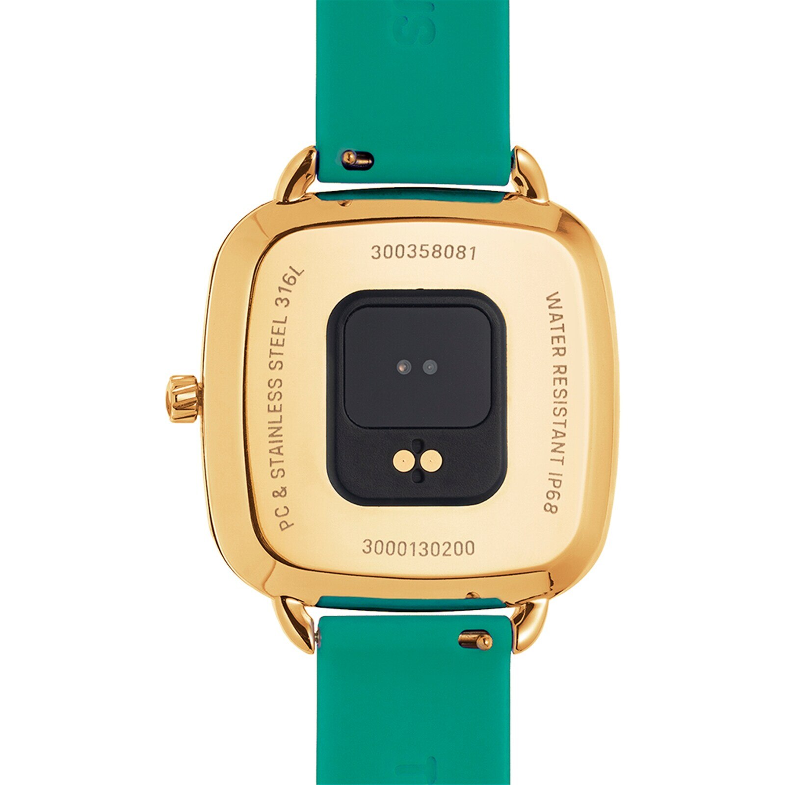 D-Connect Smartwatch with green silicone strap