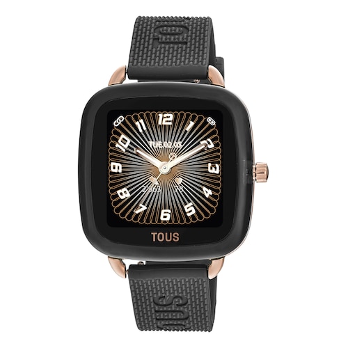 D-Connect Smartwatch with black silicone strap