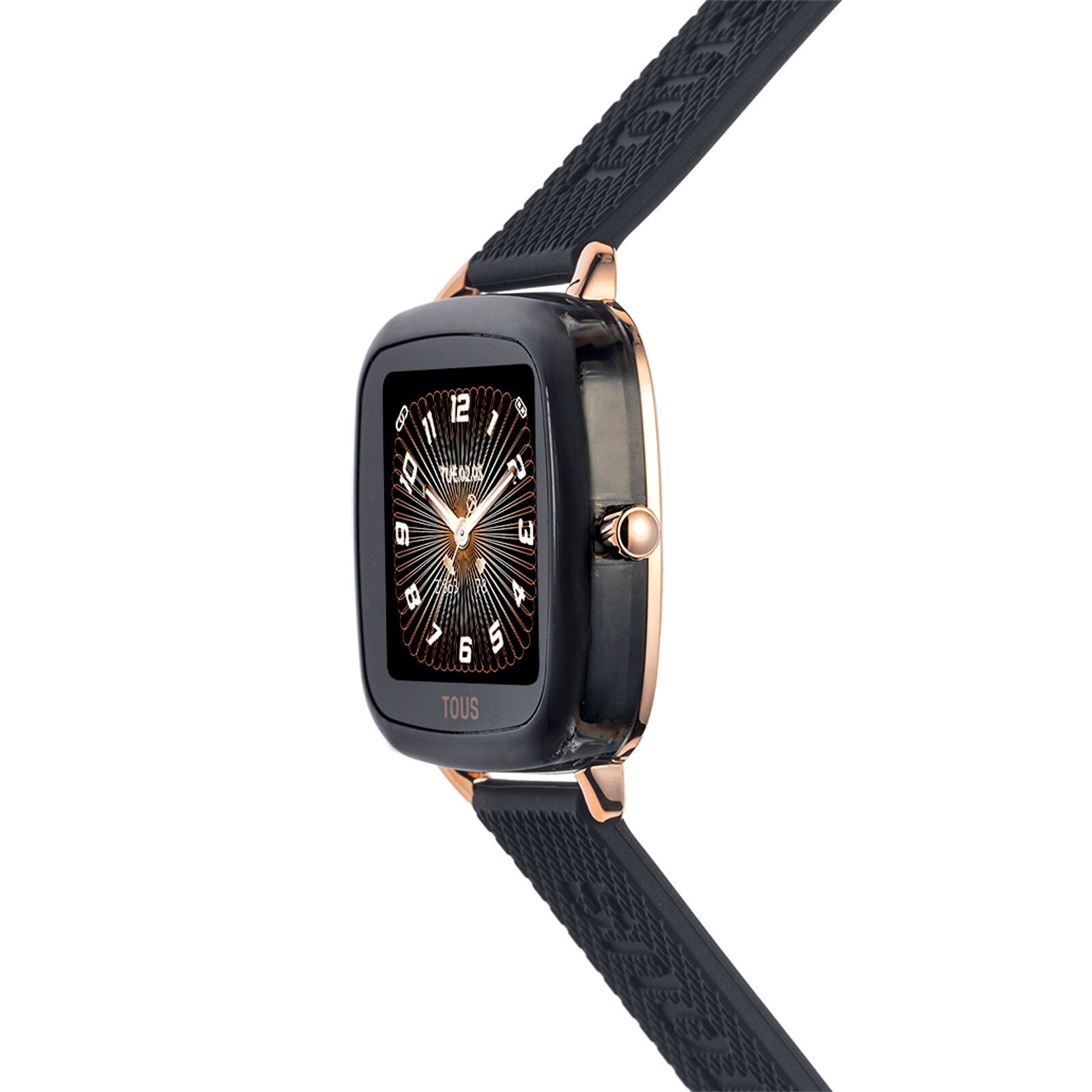 D-Connect Smartwatch with black silicone strap