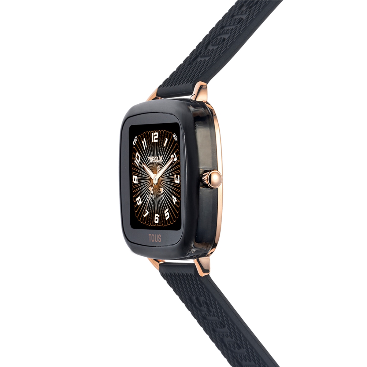 D-Connect Smartwatch with black silicone strap