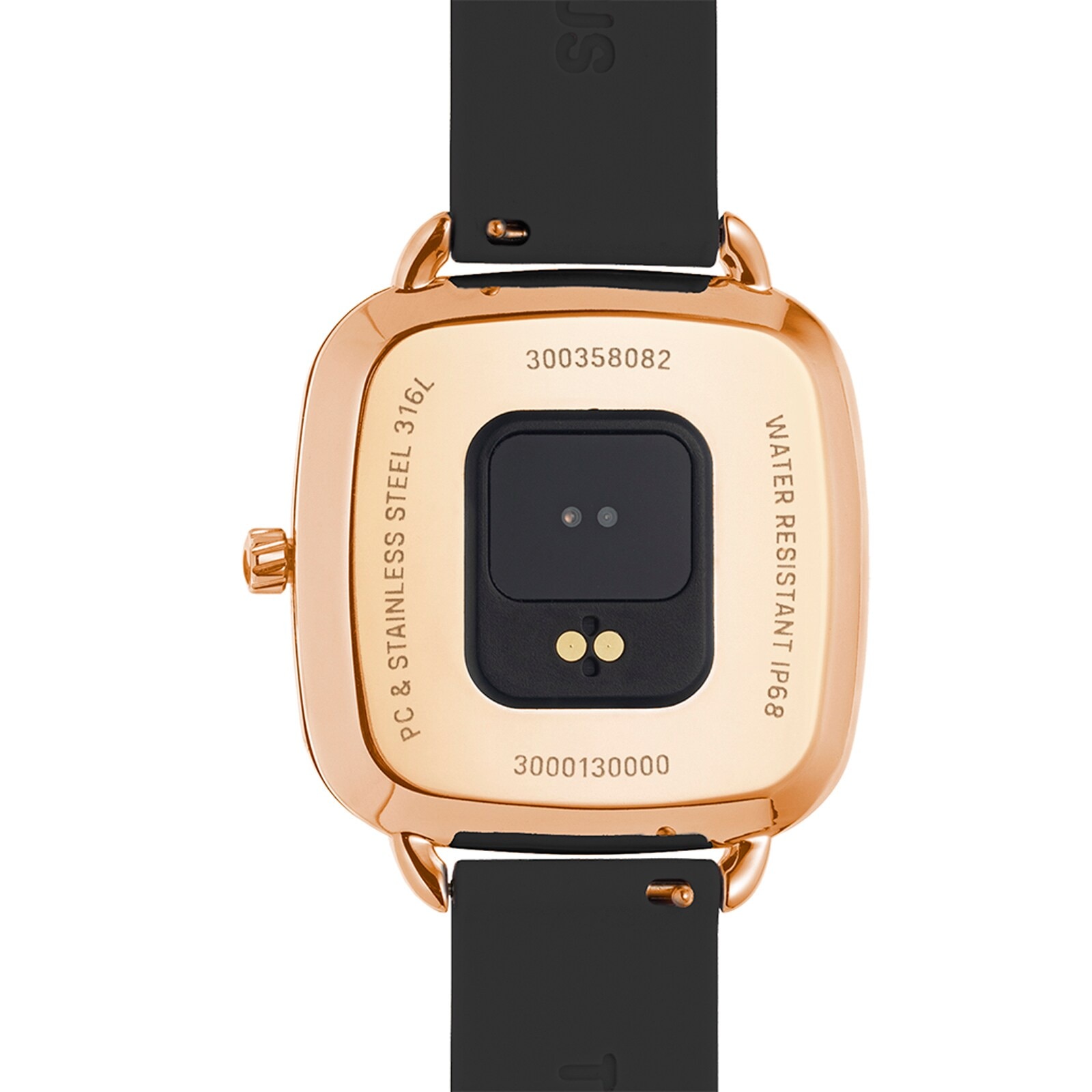 D-Connect Smartwatch with black silicone strap