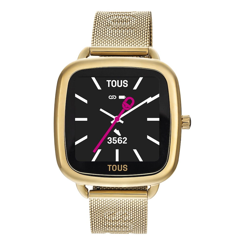 Reloj smartwatch con brazalete de acero IPG dorado D-Connect