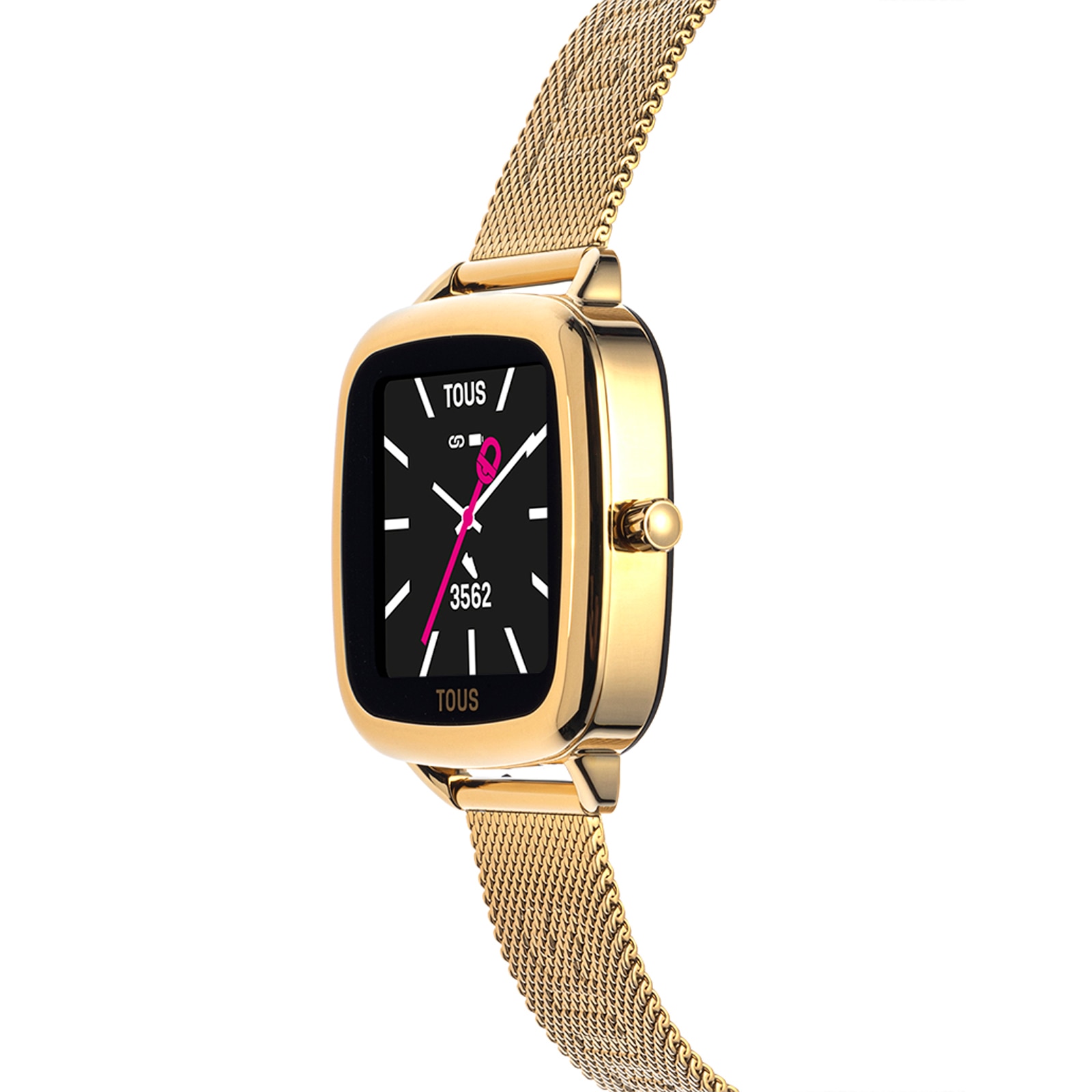 Reloj smartwatch con brazalete de acero IPG dorado D-Connect