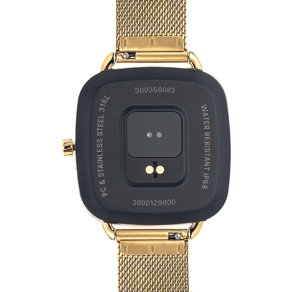 Reloj smartwatch con brazalete de acero IPG dorado D-Connect