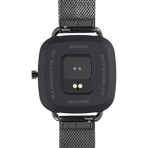 D-Connect Smartwatch with black IP steel bracelet
