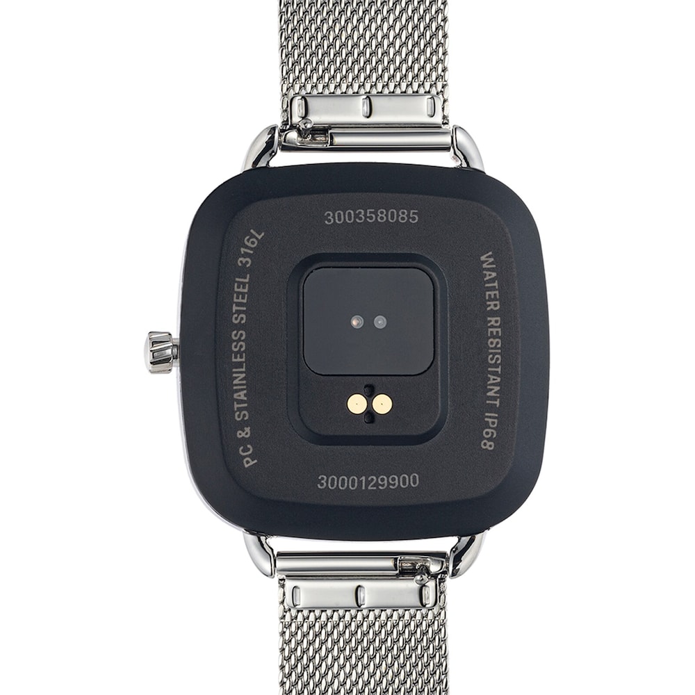 Chytr&eacute; hodinky z&nbsp;růžov&eacute; IPRG oceli s&nbsp;ocelov&yacute;m n&aacute;ramkem D-Connect