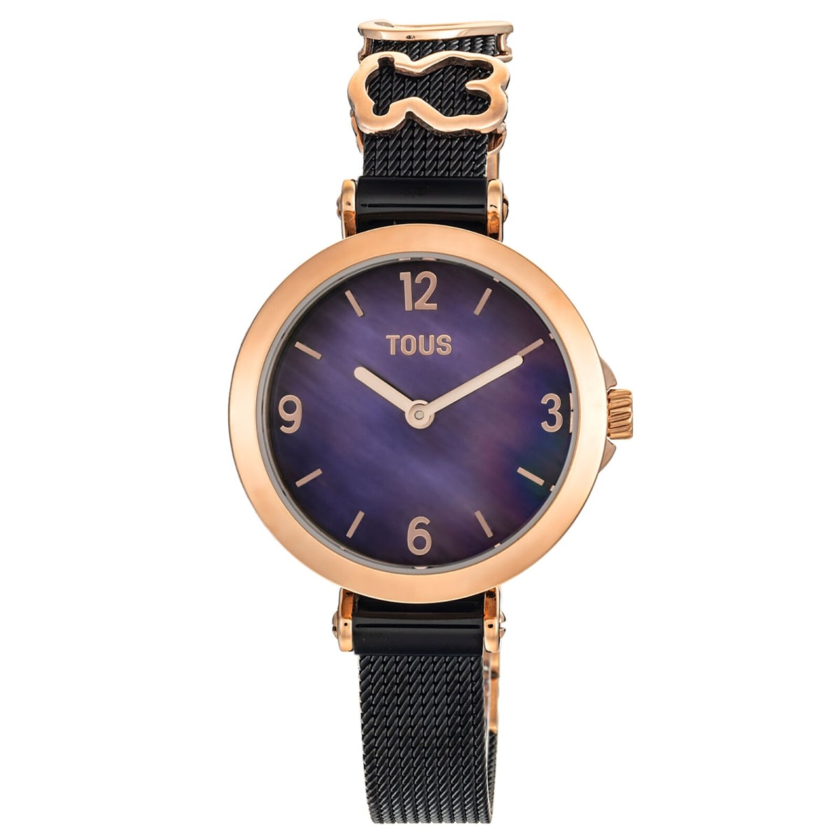 Tous - Reloj Analógico Con Brazalete De Acero Ip Negro Y Acero Iprg Rosa Icon Charms - Único