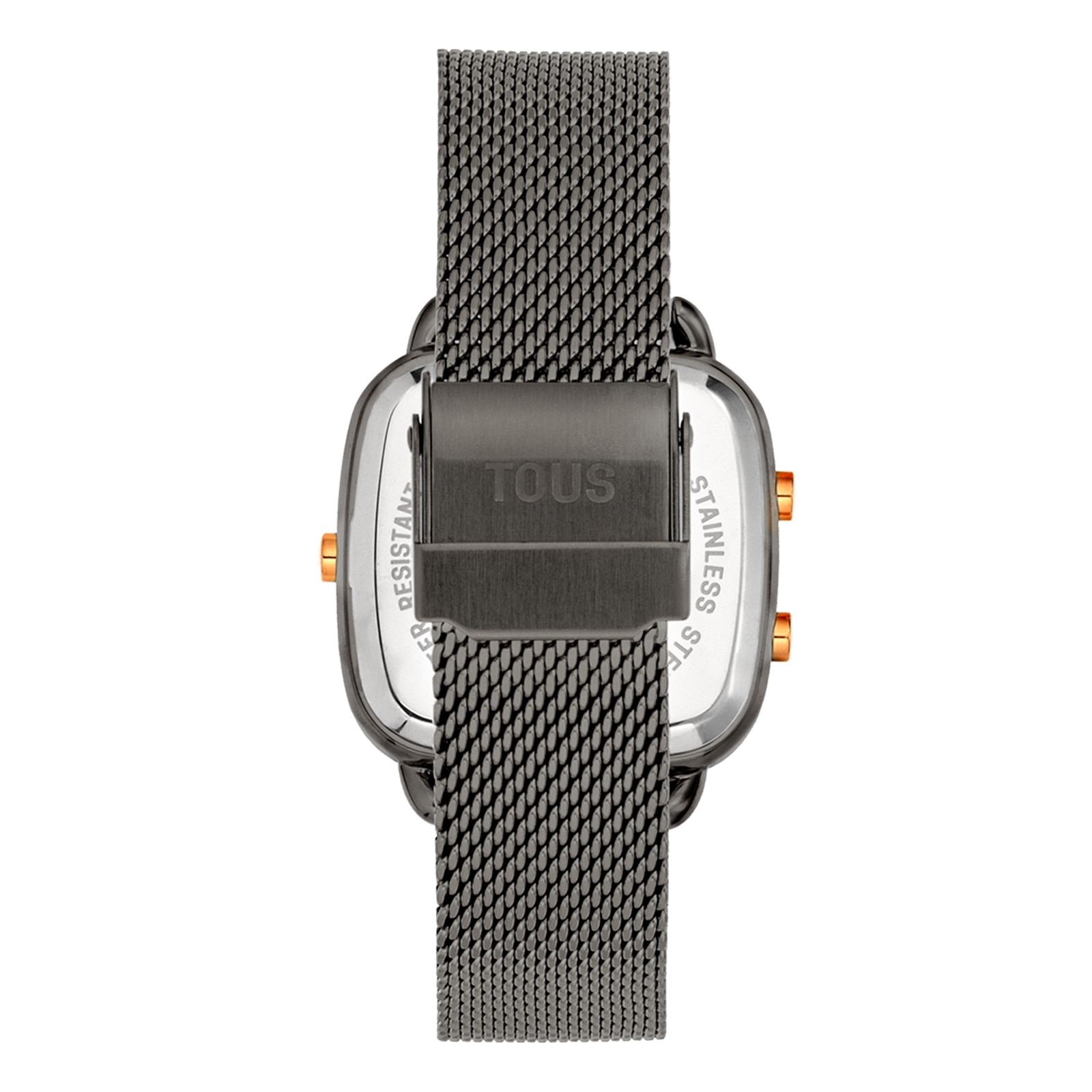Reloj digital con brazalete de acero IPG gris D-Logo New