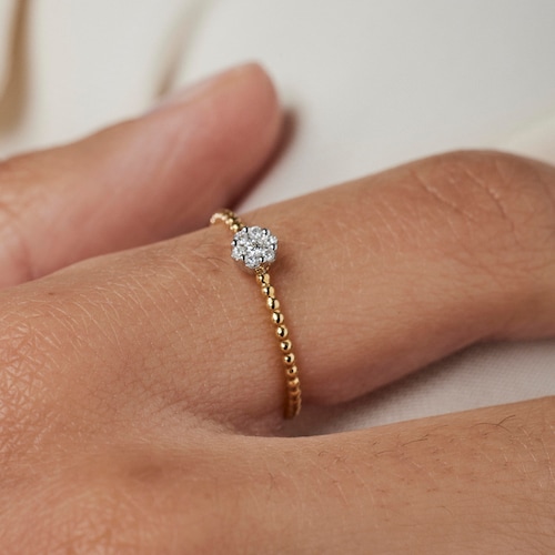 Gold TOUS Brillants Ring with 0,06ct Diamond