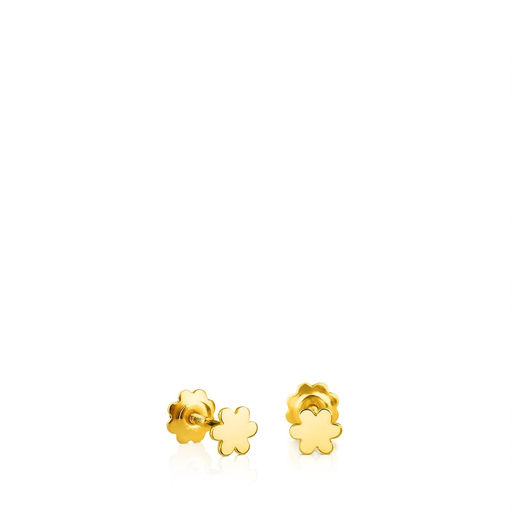 Gold TOUS Basics Earrings Flower motif