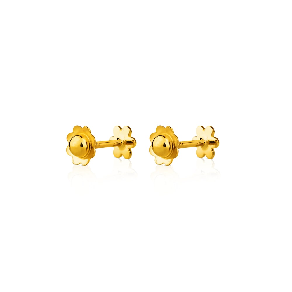 Gold TOUS Basics Earrings Flower motif