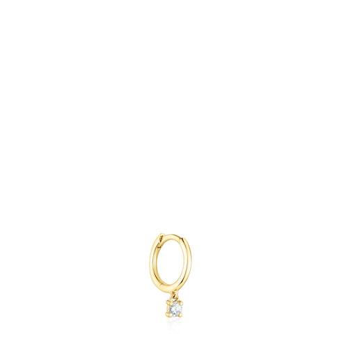 Gold TOUS Basics Hoop earring with diamond
