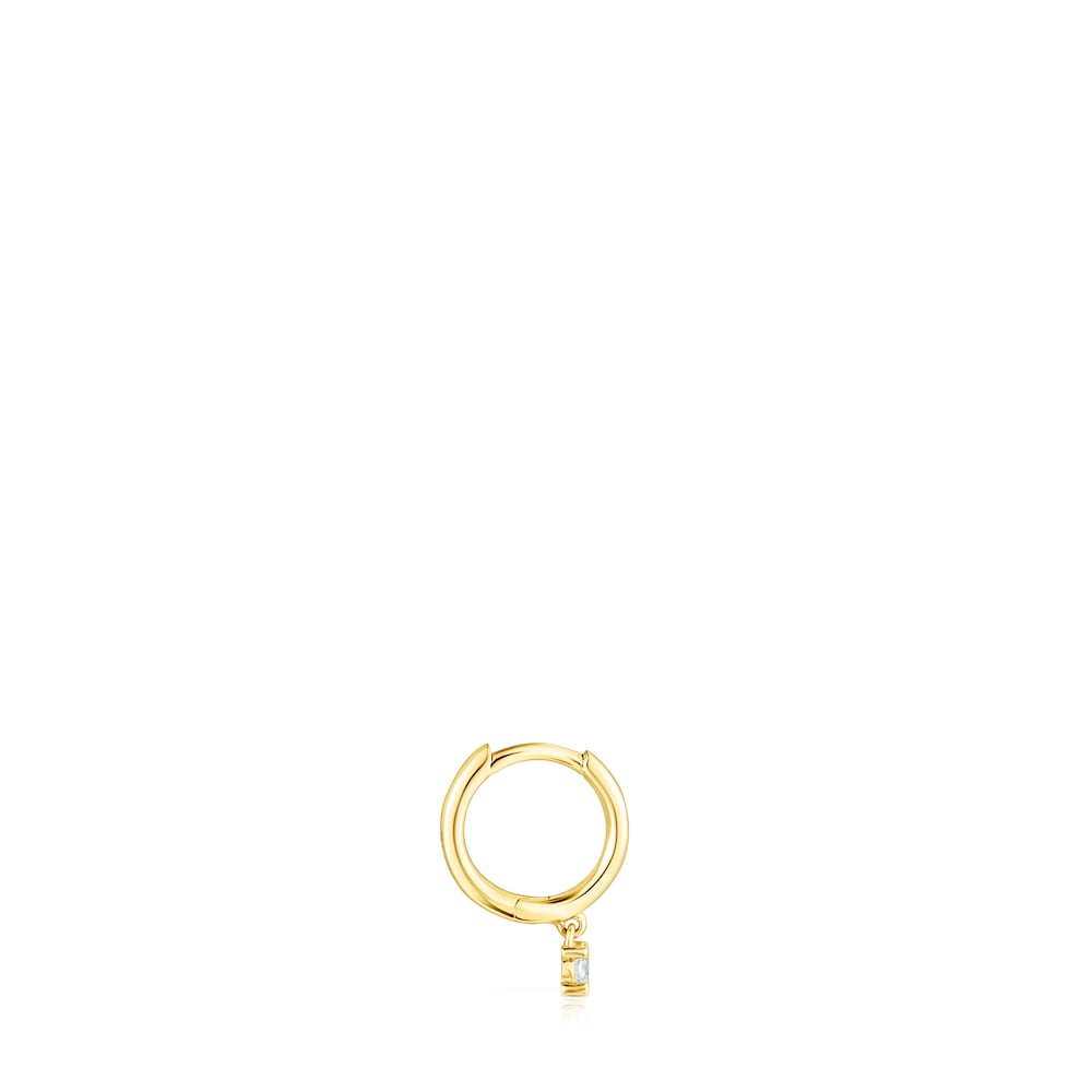 Gold TOUS Basics Hoop earring with diamond Gold TOUS Basics Hoop earring with diamond