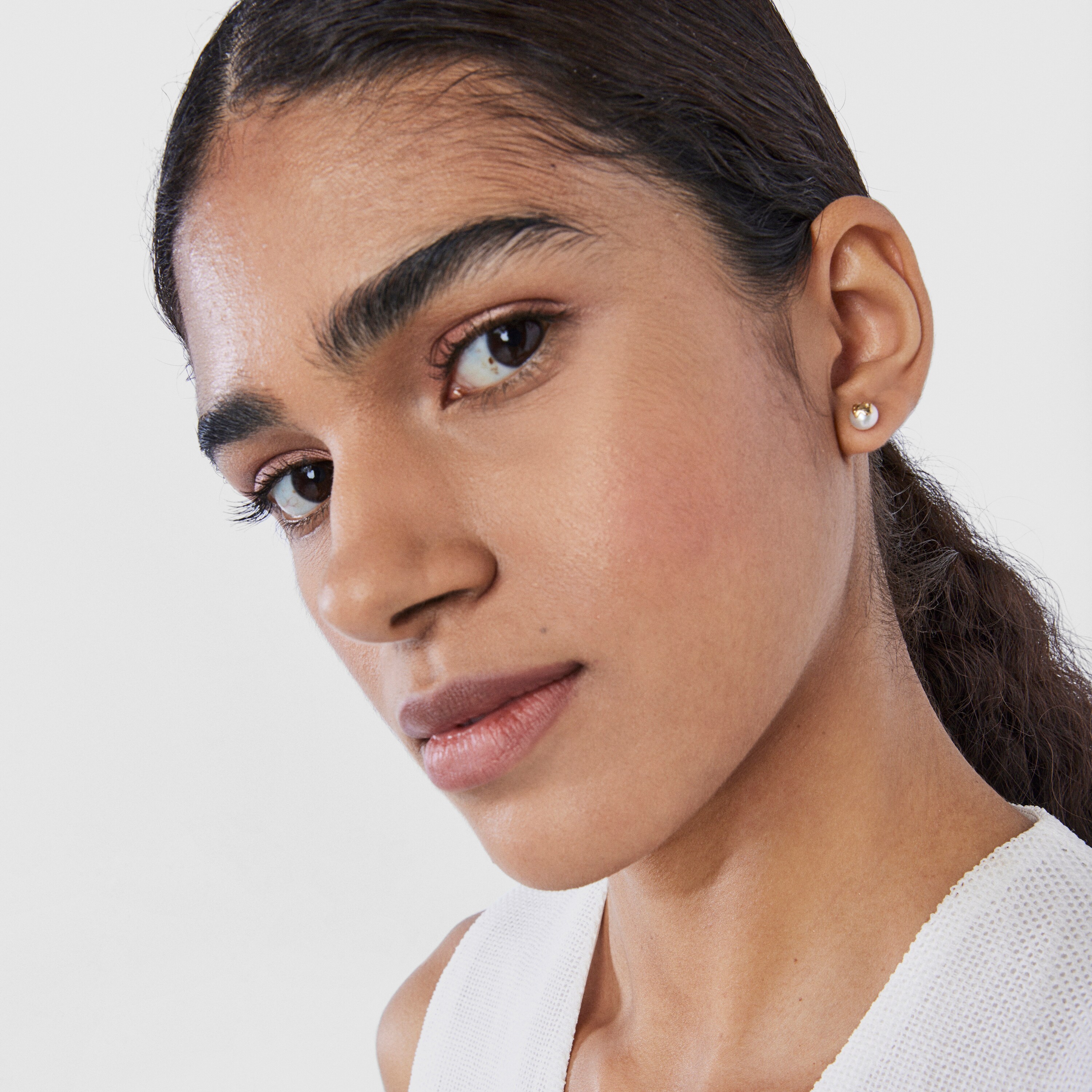 18K solid gold Baby TOUS Earrings with Pearl