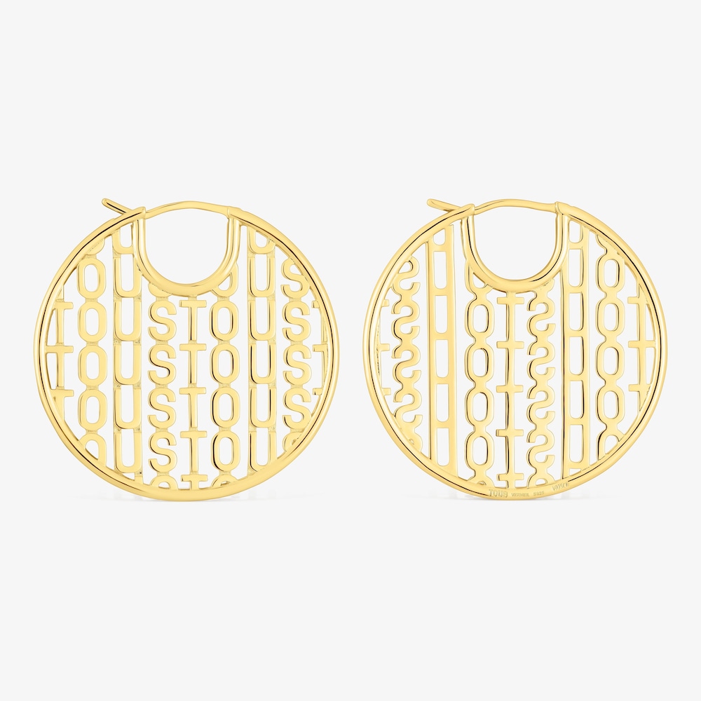 Kolczyki ze srebra vermeil Logo