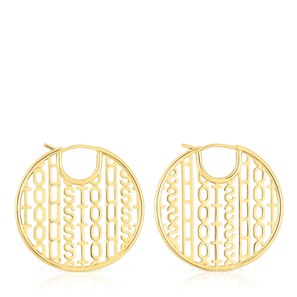 Pendientes con baño de oro 18 kt sobre plata Logo image number 1