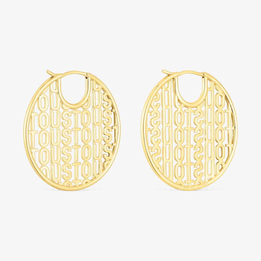 Kolczyki ze srebra vermeil Logo