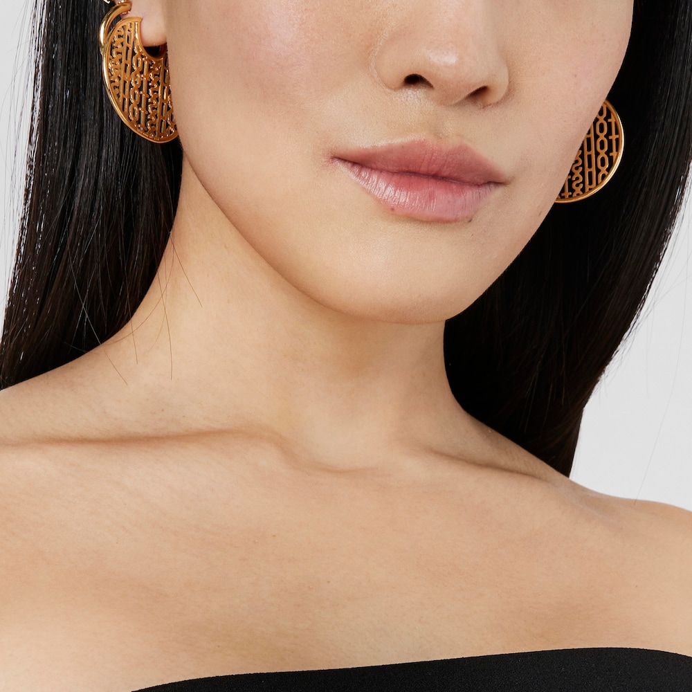 Kolczyki ze srebra vermeil Logo