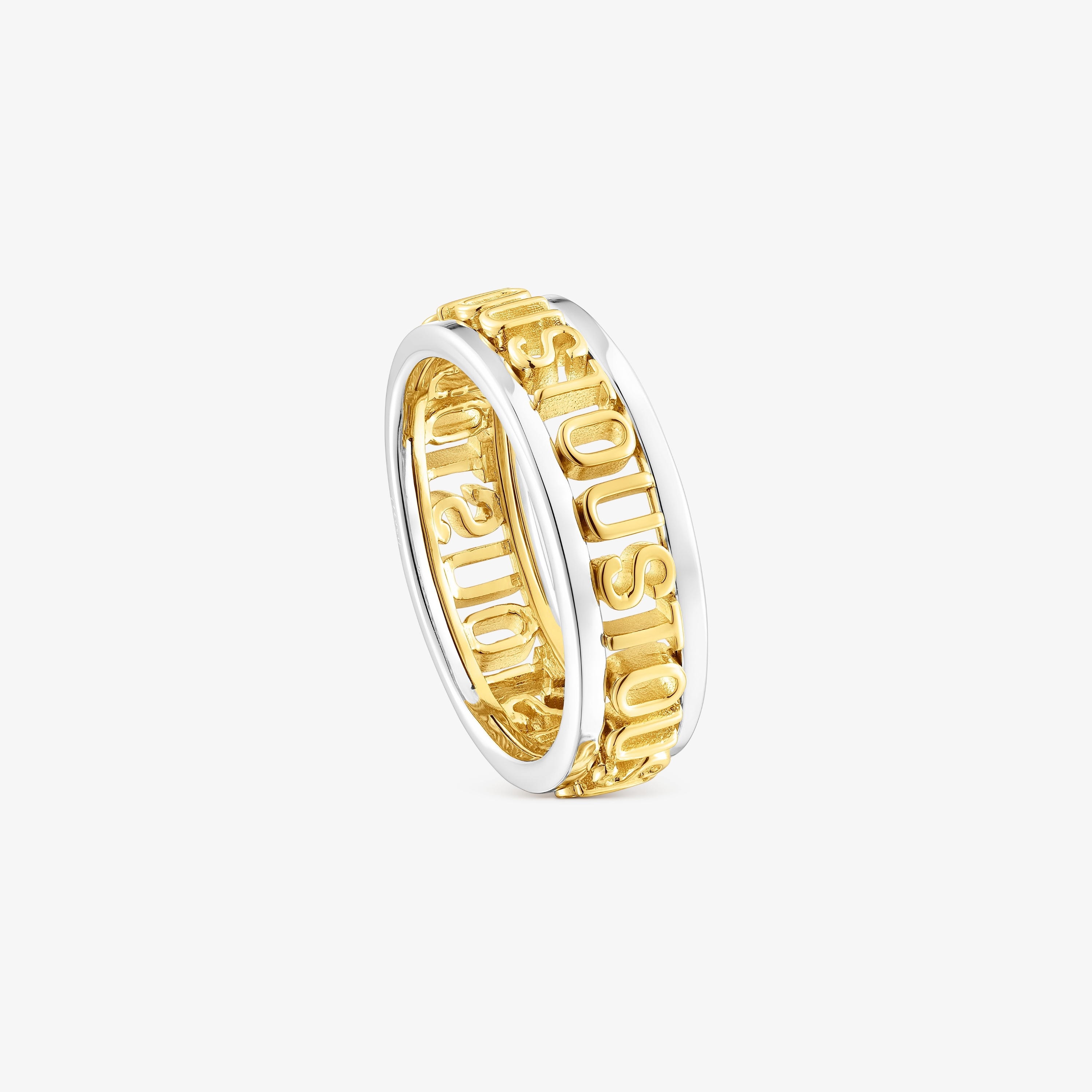 silver and vermeil Ring Logo