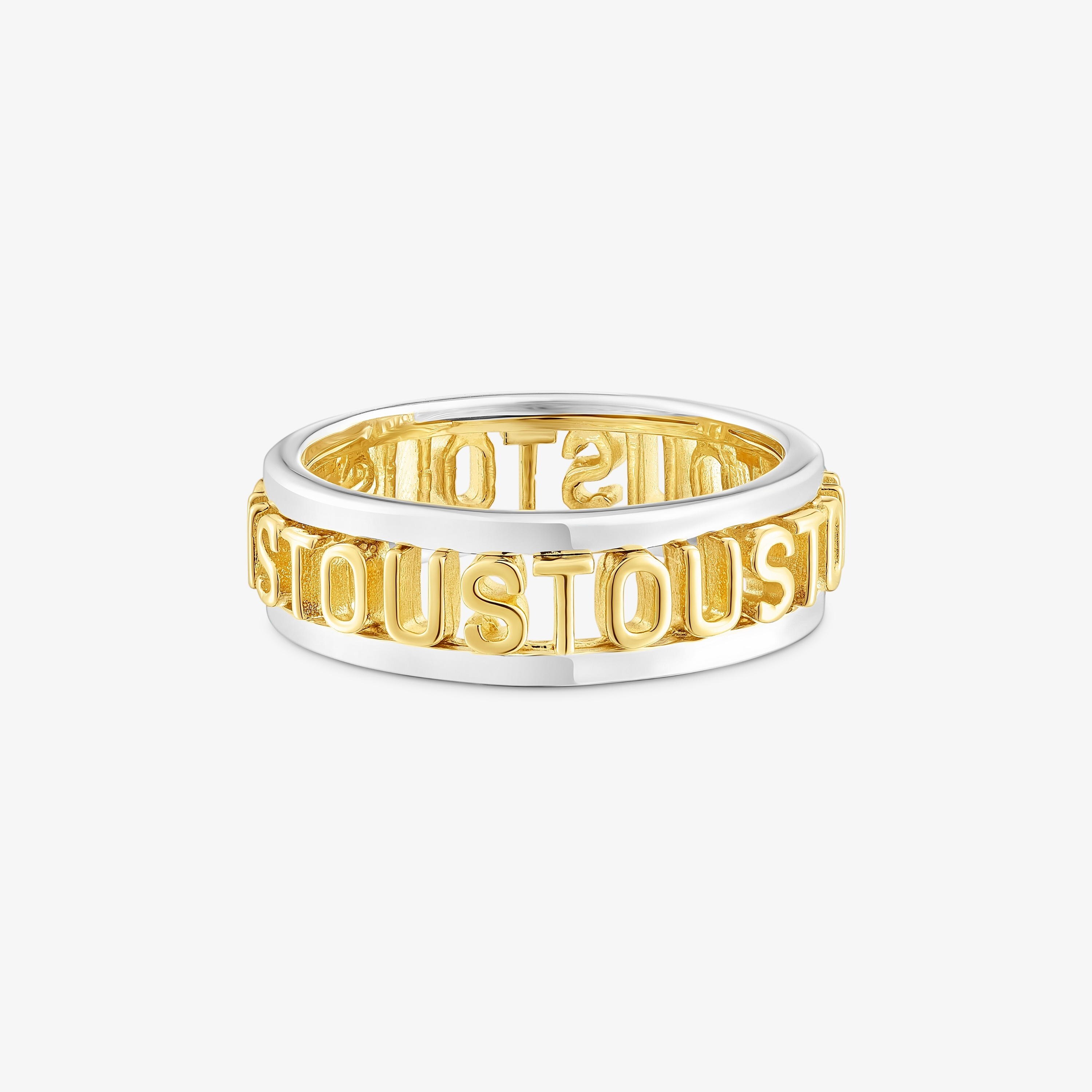 silver and vermeil Ring Logo
