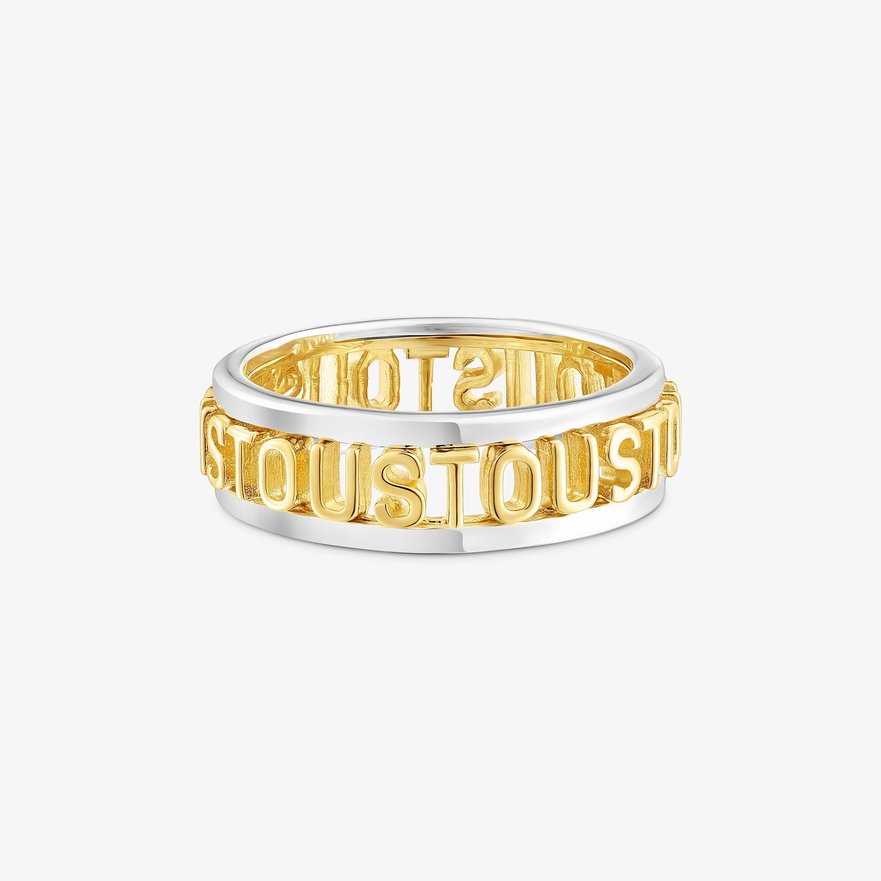 silver and vermeil Ring Logo