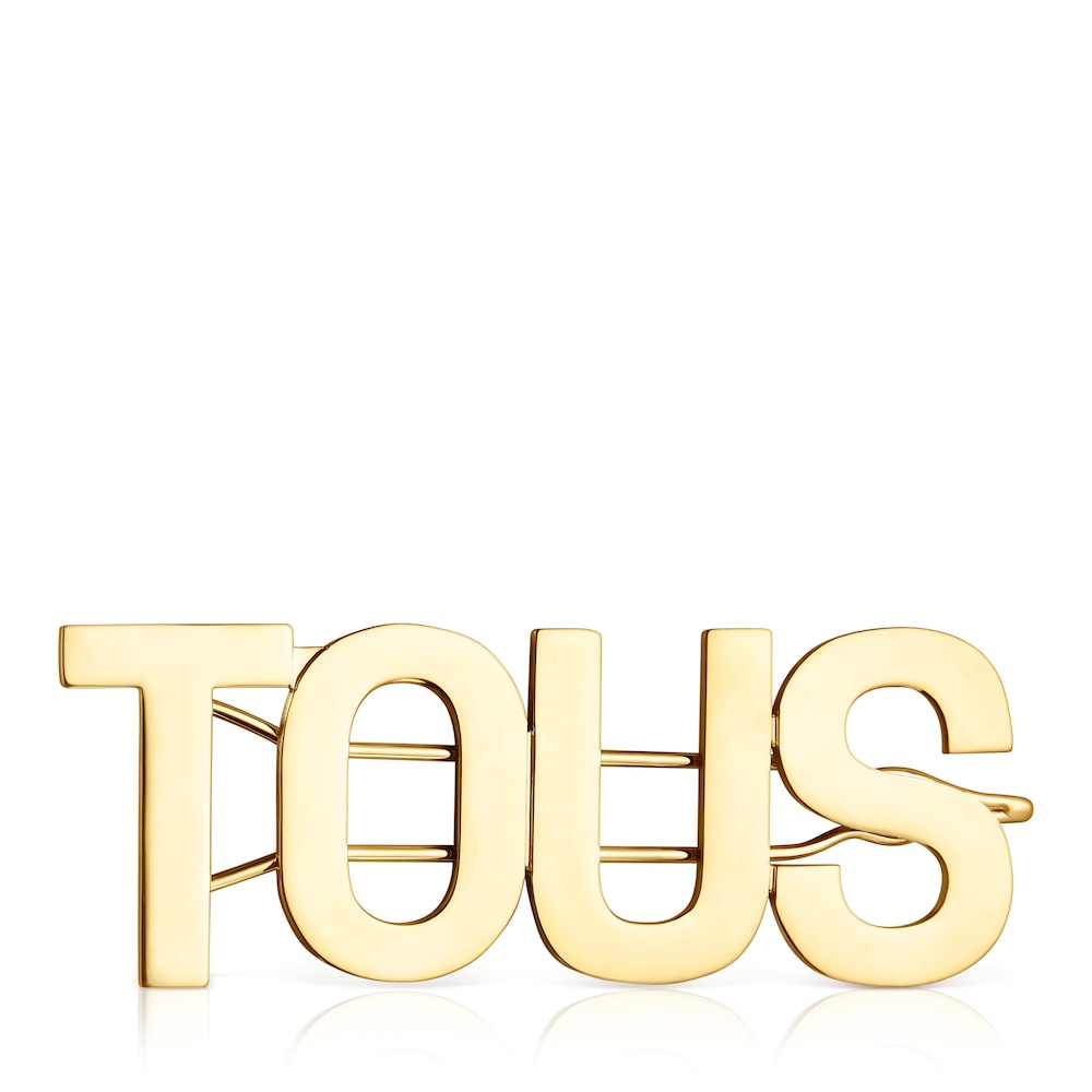 Clip grande de acero IPG dorado Logo