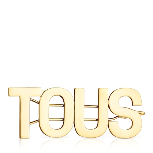 Large gold colored IPG steel Clip Logo