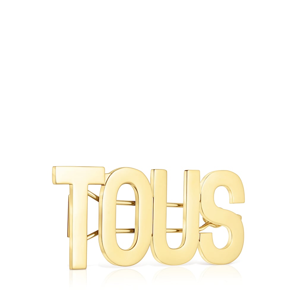 Clip grande de acero IPG dorado Logo