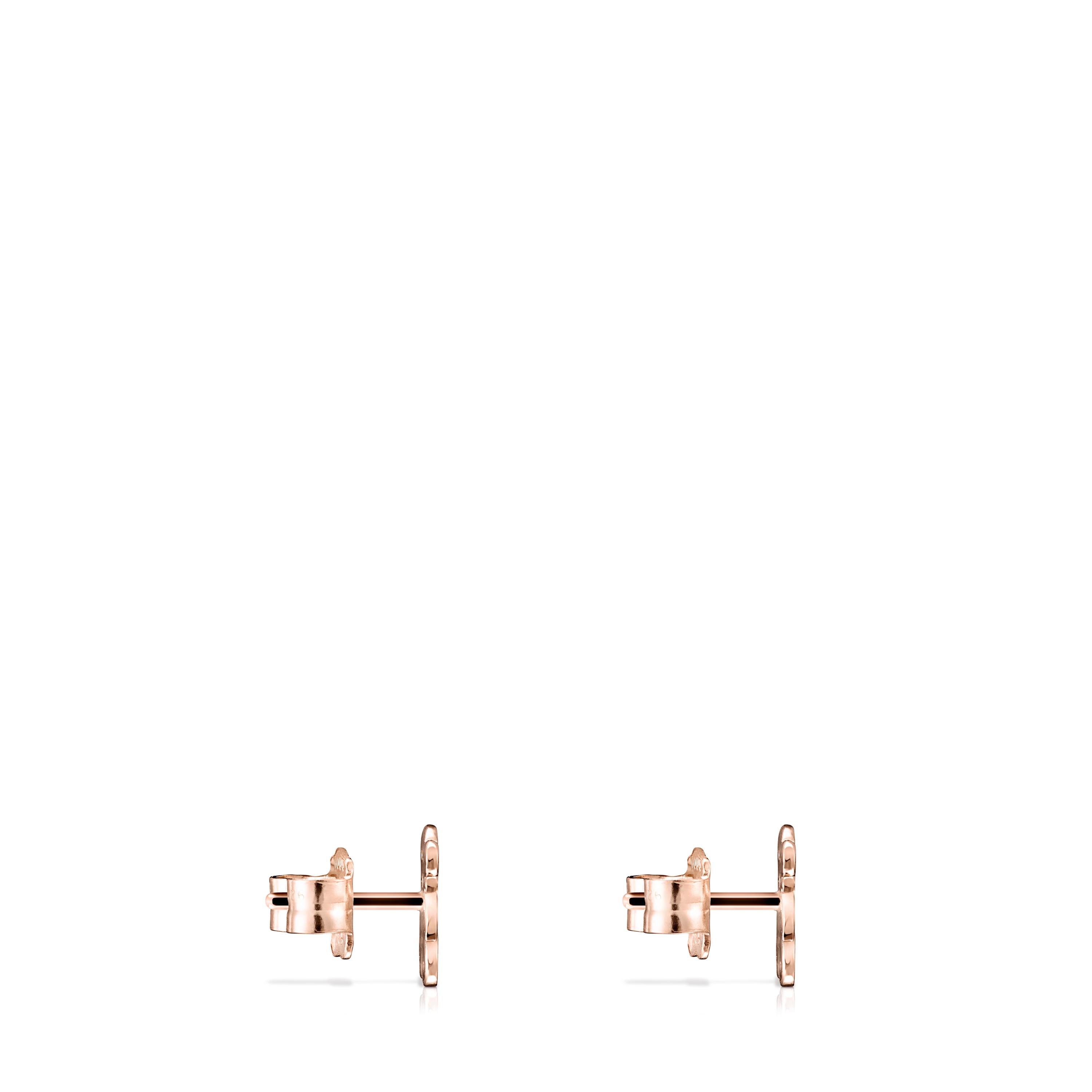 Pendientes con baño de oro rosa 18 kt sobre plata Sweet Dolls