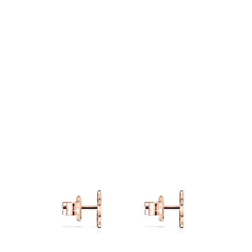 Pendientes con baño de oro rosa 18 kt sobre plata Sweet Dolls