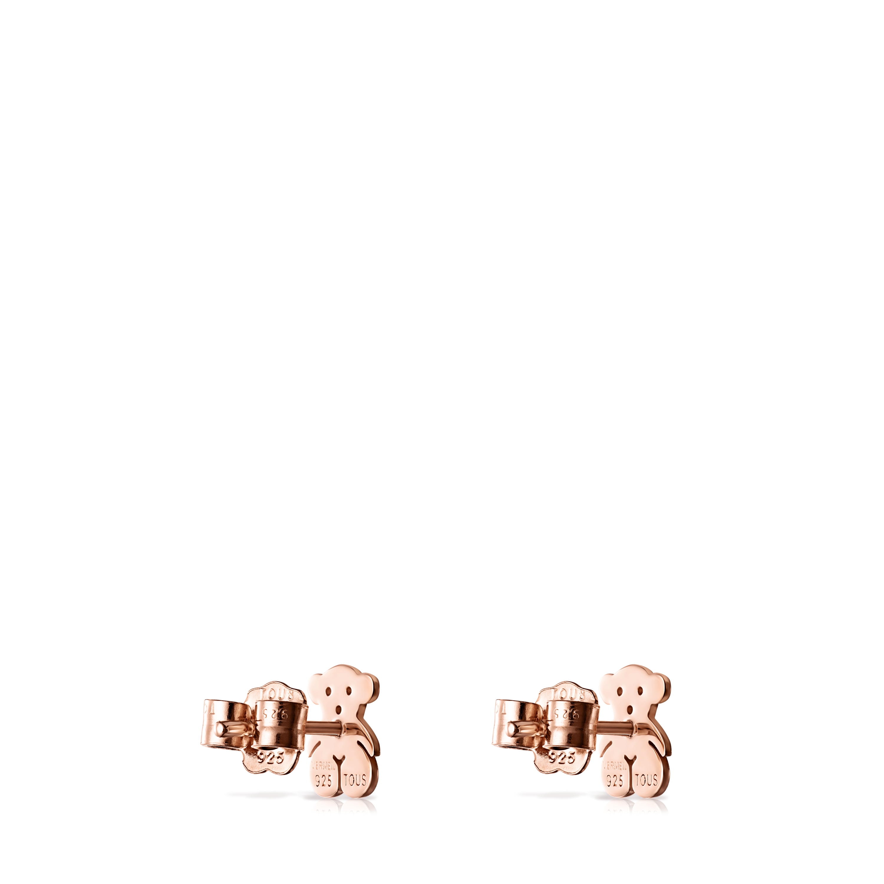 Pendientes con baño de oro rosa 18 kt sobre plata Sweet Dolls
