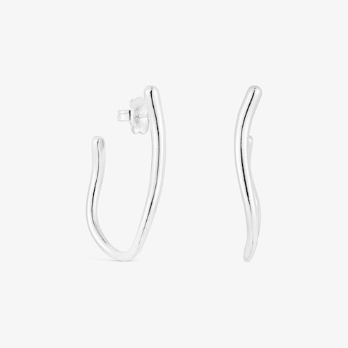 Arracades d'aro de plata ona New Hav