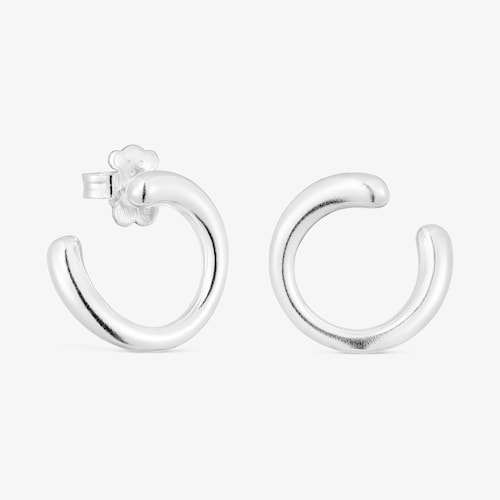 Silver Circle earrings New Hav