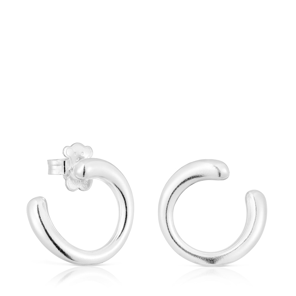 Silver Circle earrings New Hav