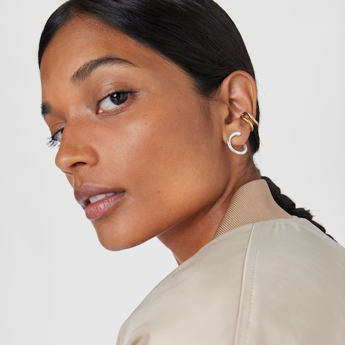 Silver Circle earrings New Hav