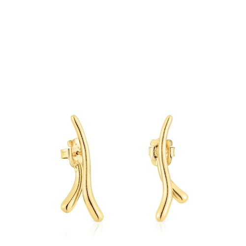 Silver vermeil double-wave Earrings New Hav