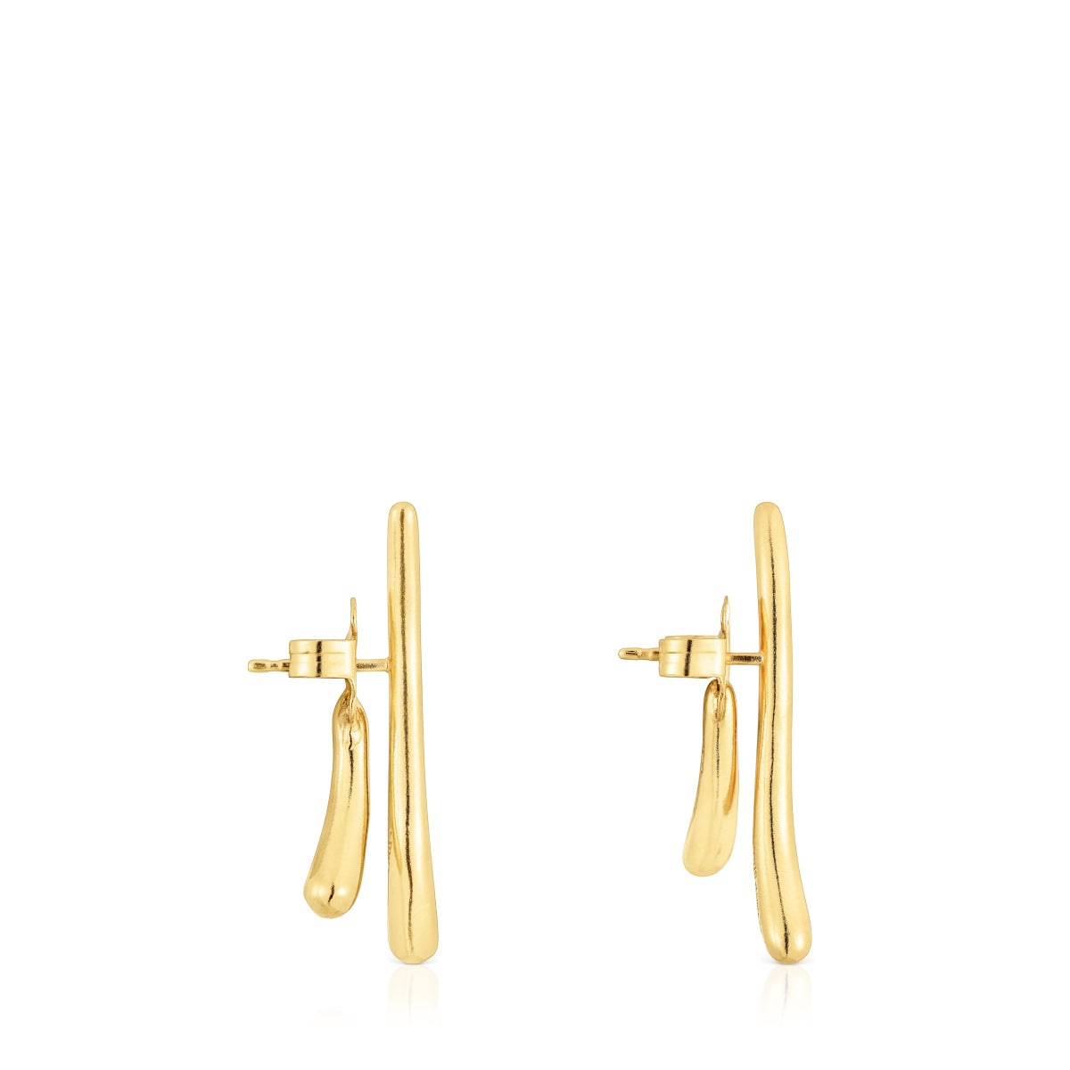 Silver vermeil double-wave Earrings New Hav