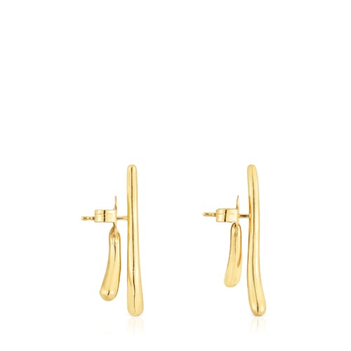 Silver vermeil double-wave Earrings New Hav