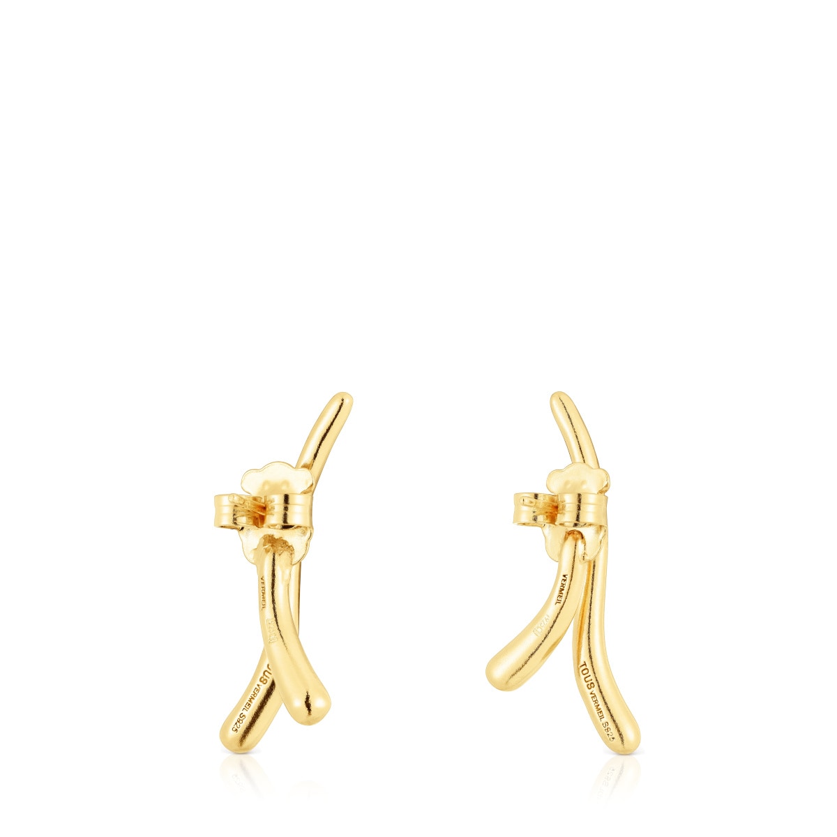 Silver vermeil double-wave Earrings New Hav