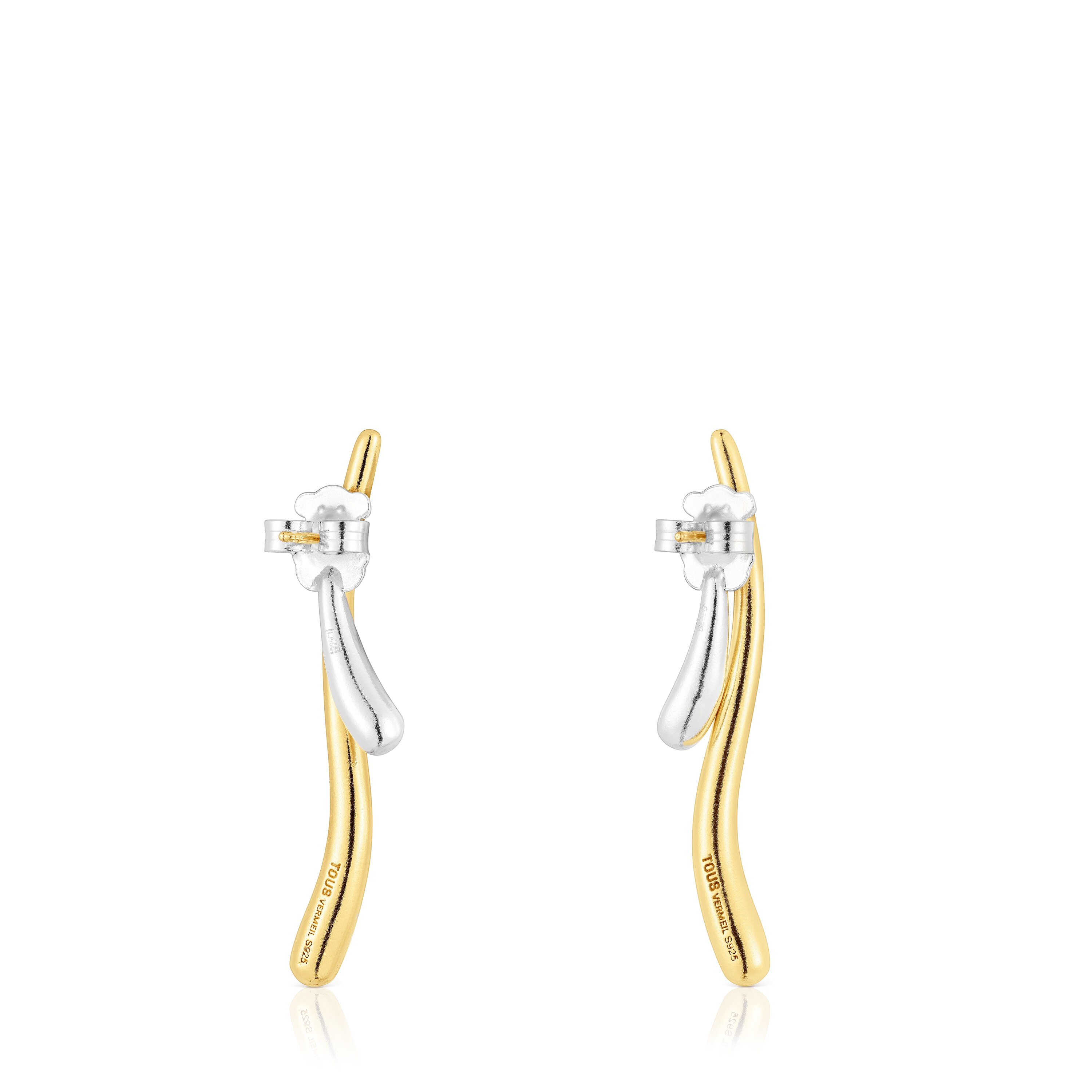 Pendientes bicolor doble onda New Hav