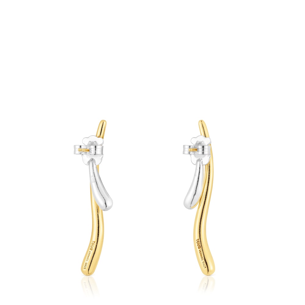 Pendientes bicolor doble onda New Hav image number 2
