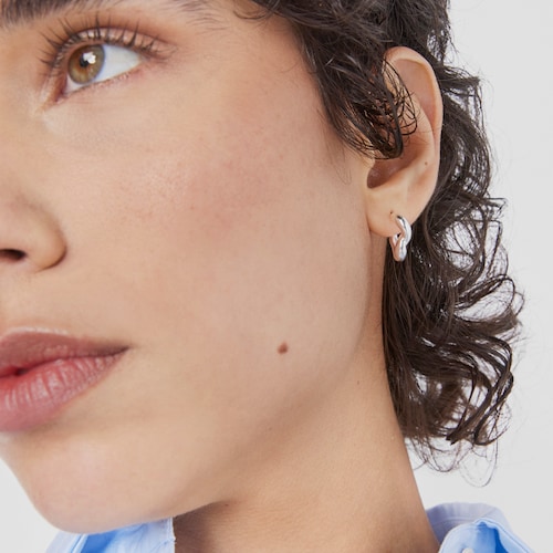 Silver Hoop earrings New Hav