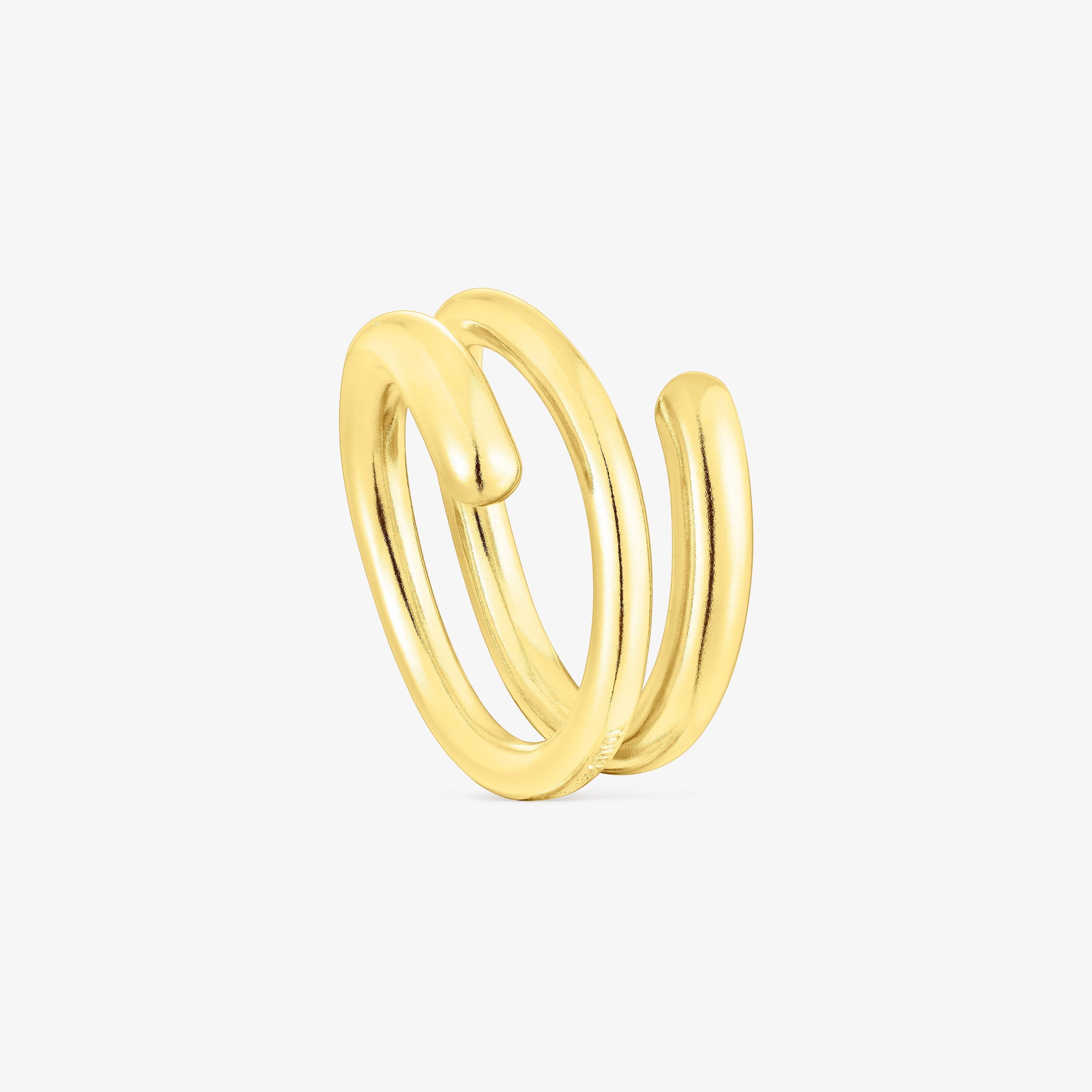 Silver vermeil Spiral ring New Hav