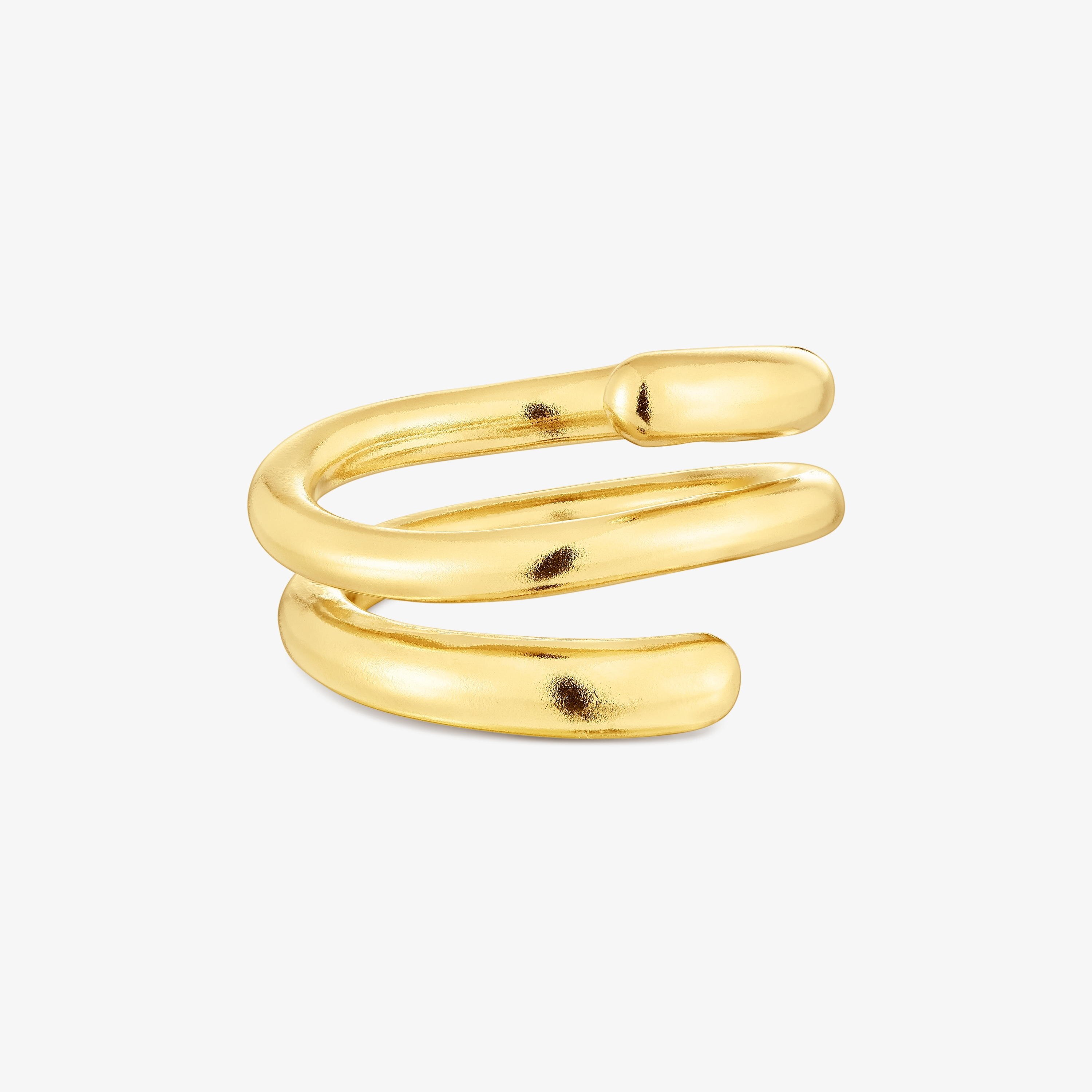 Silver vermeil Spiral ring New Hav