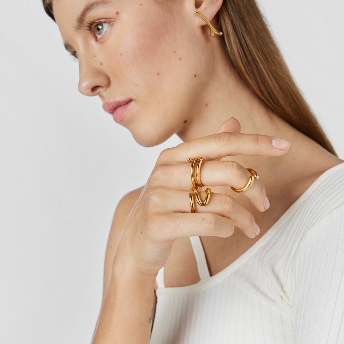 Silver vermeil Open ring New Hav