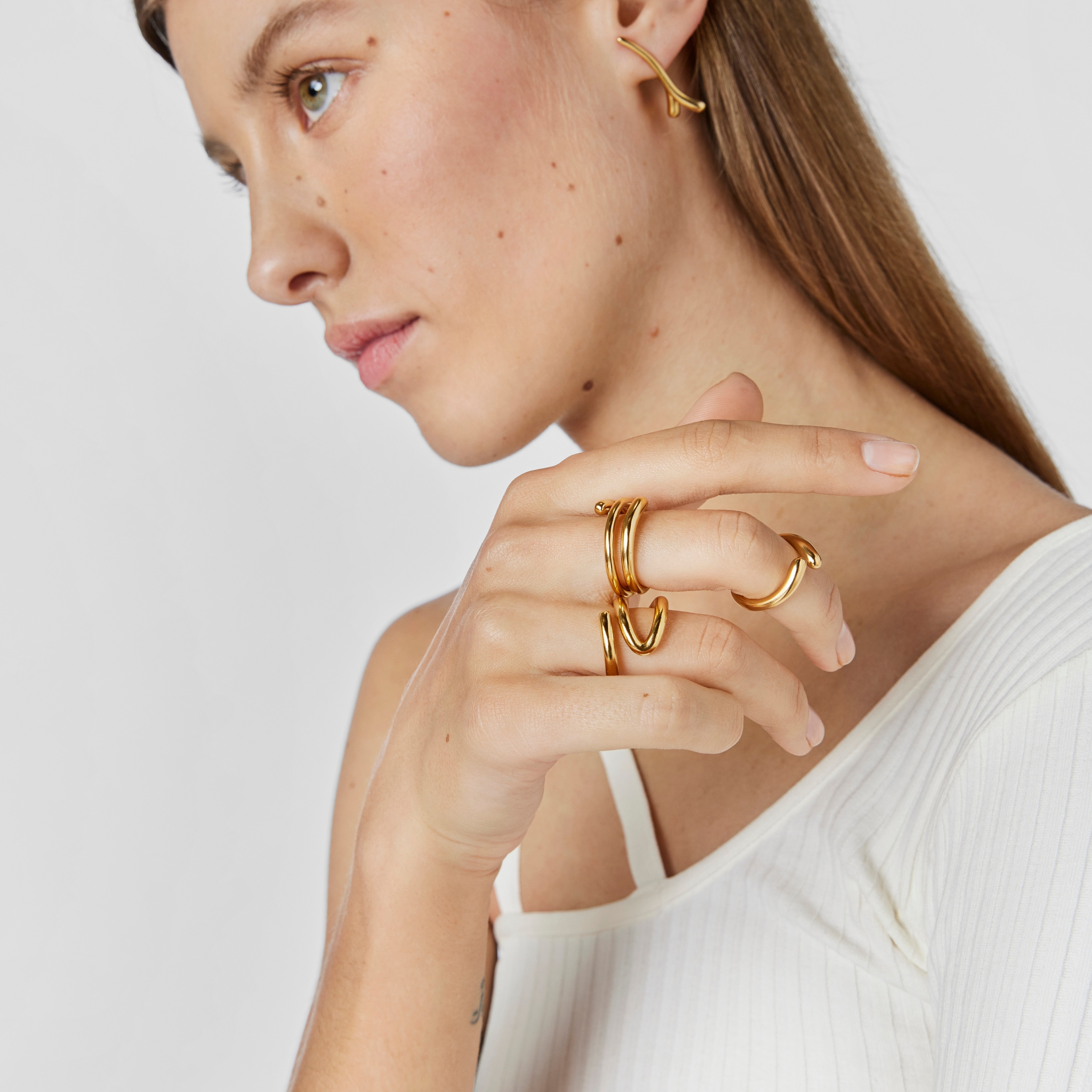 Silver vermeil Open ring New Hav