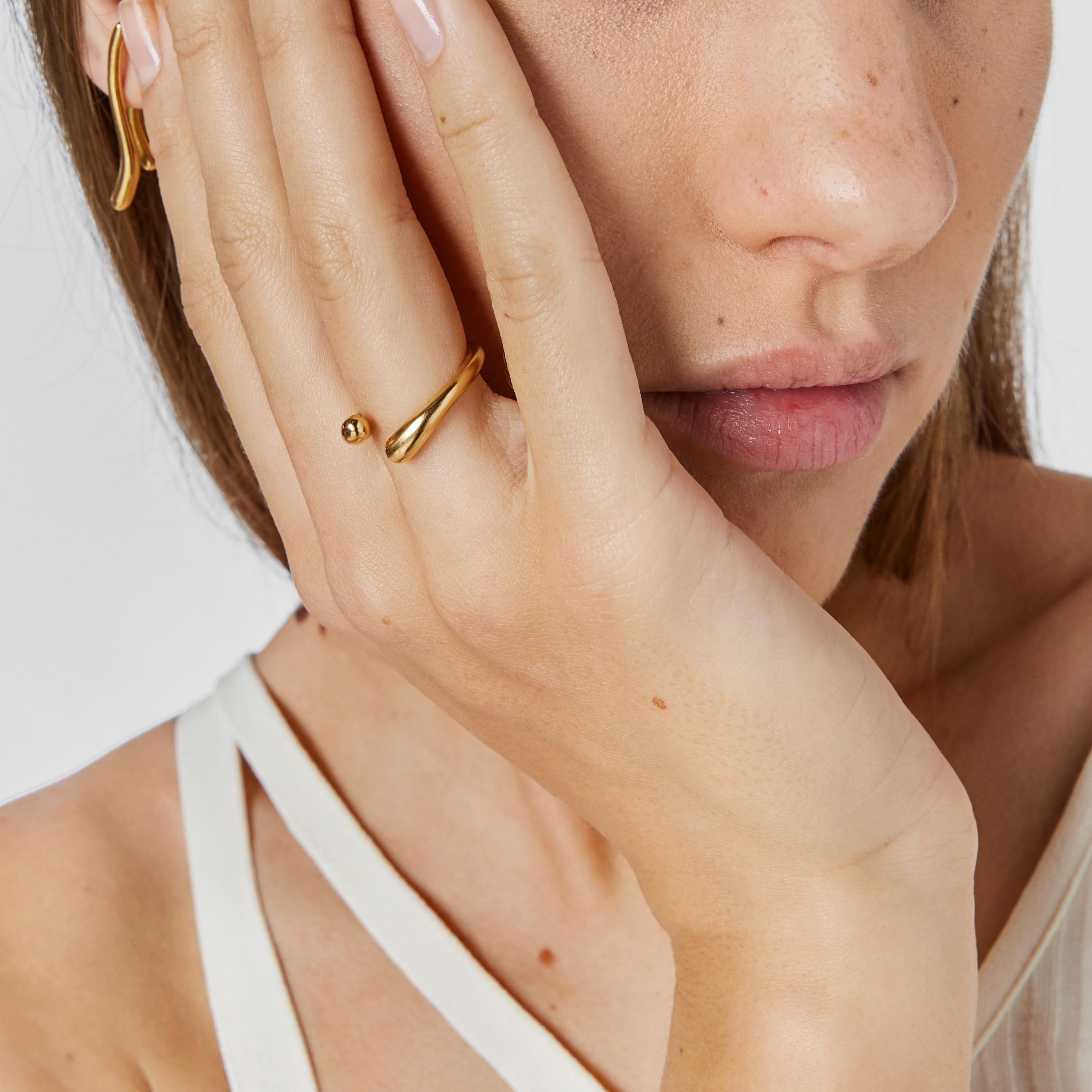 Silver vermeil Open ring New Hav